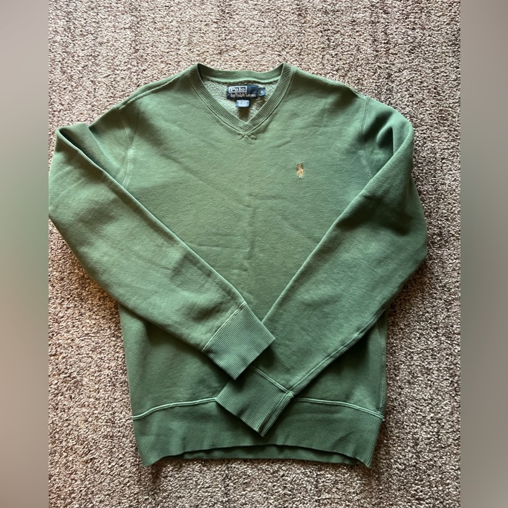 polo men small pullover green never worn